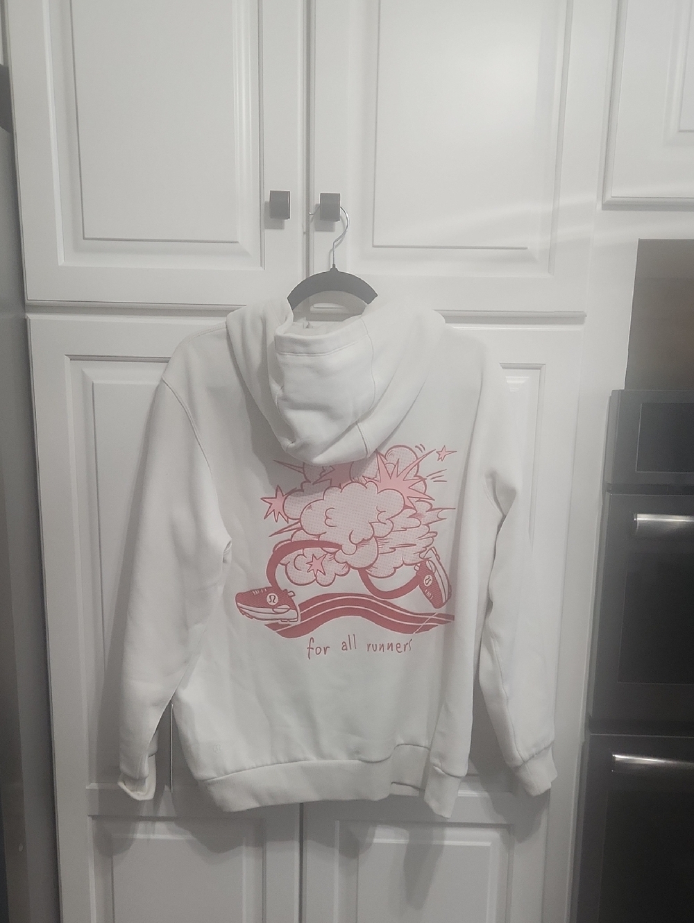 lululemon athletica white hoodie with red logo text - Picture 3 of 4